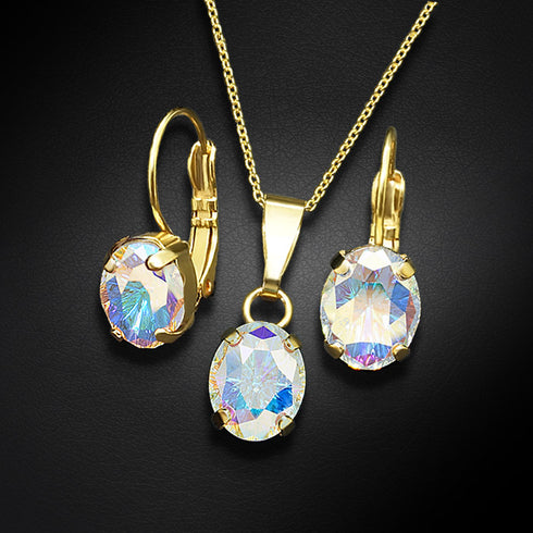 Komplektas "Mistika II (Aurore Boreale)" su Swarovski™ kristalais